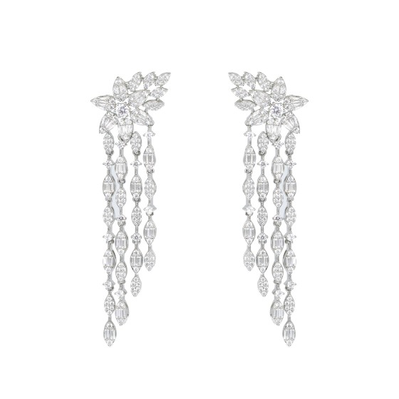 big set, plated in gold, studded with zircon stones