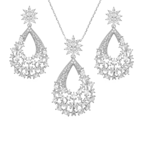 smal set Gold plated with colored zircon stone