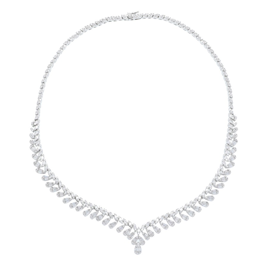 Big set silver studded with zircon stones