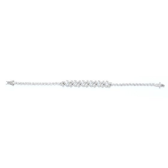 Big set silver studded with zircon stones