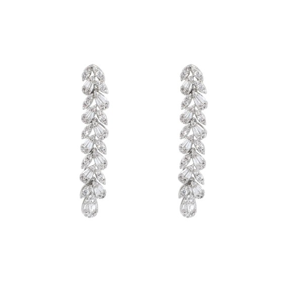 Big set silver studded with zircon stones