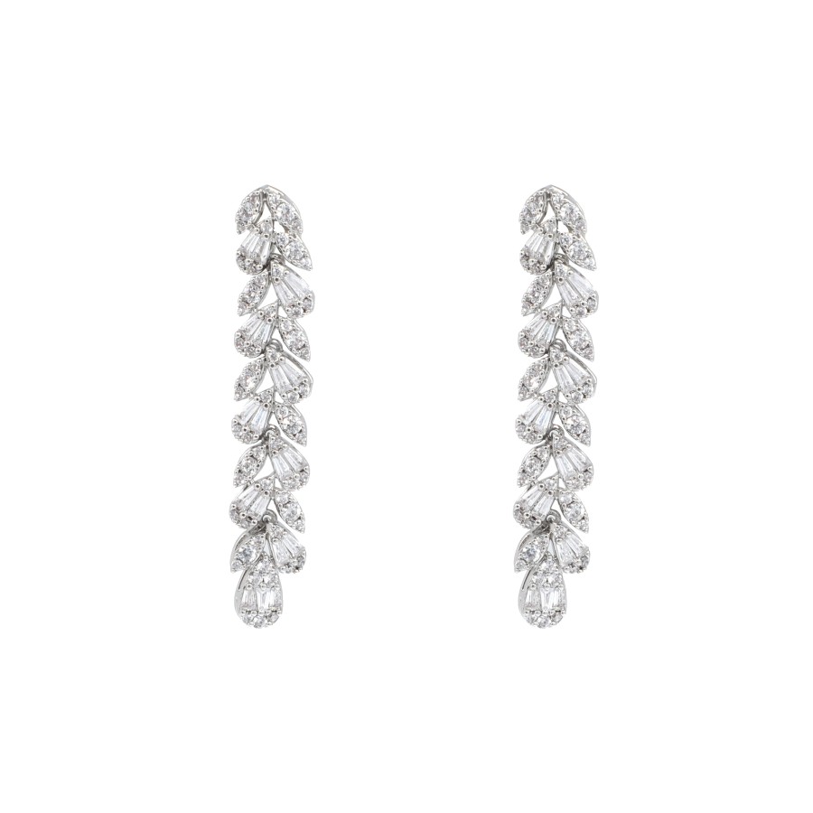 Big set silver studded with zircon stones