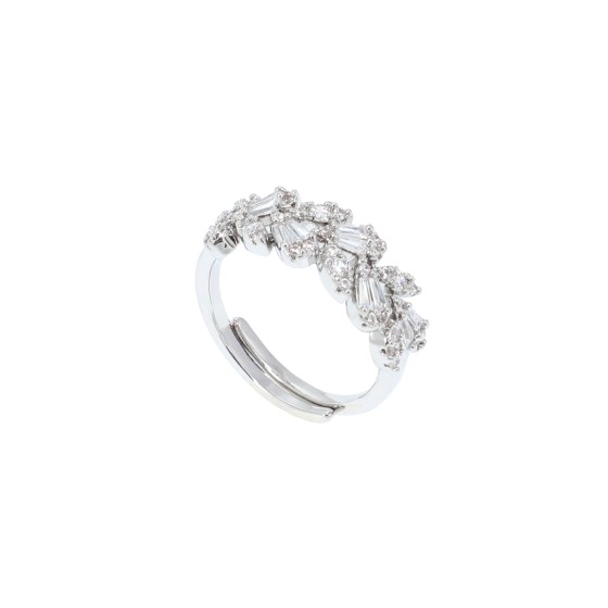 Big set silver studded with zircon stones