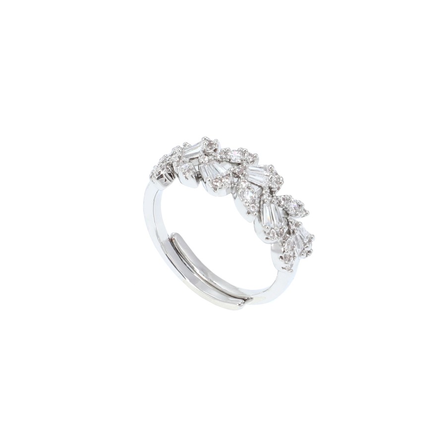 Big set silver studded with zircon stones