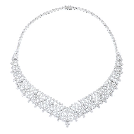 Big set  silver studded with zircon stones