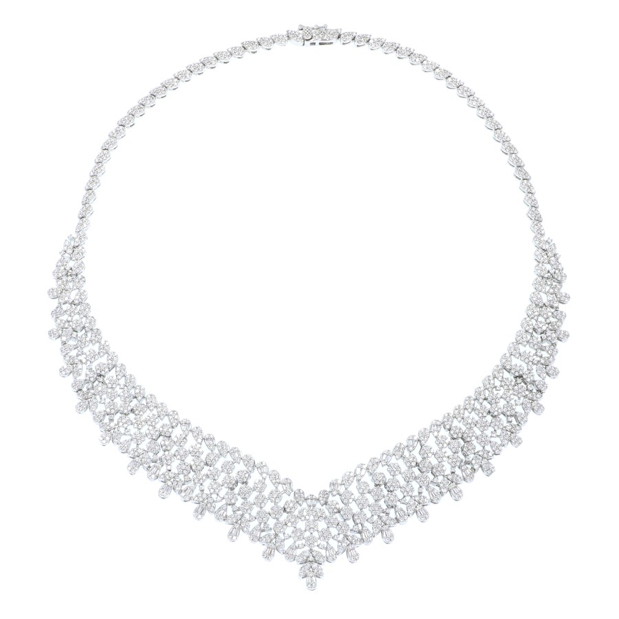Big set  silver studded with zircon stones