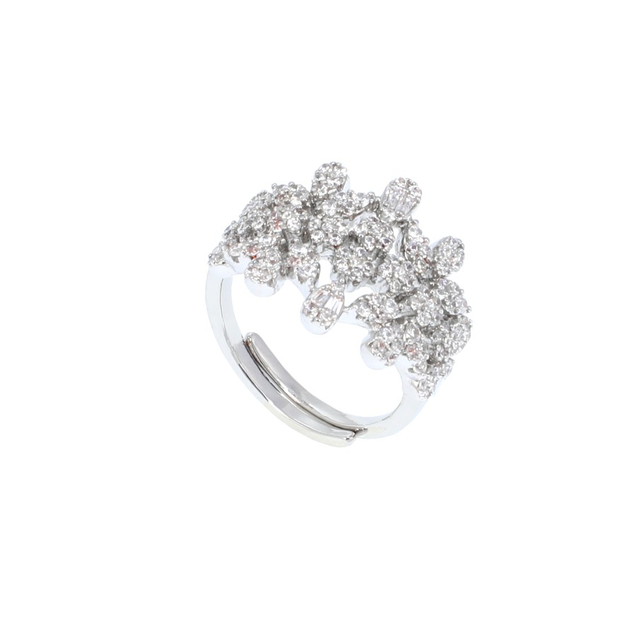Big set  silver studded with zircon stones