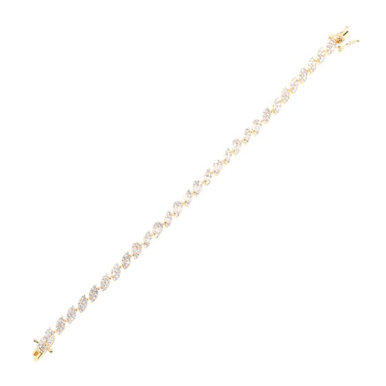 Big set gold-plated studded with zircon stones