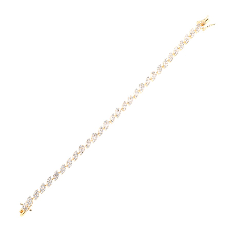 Big set gold-plated studded with zircon stones