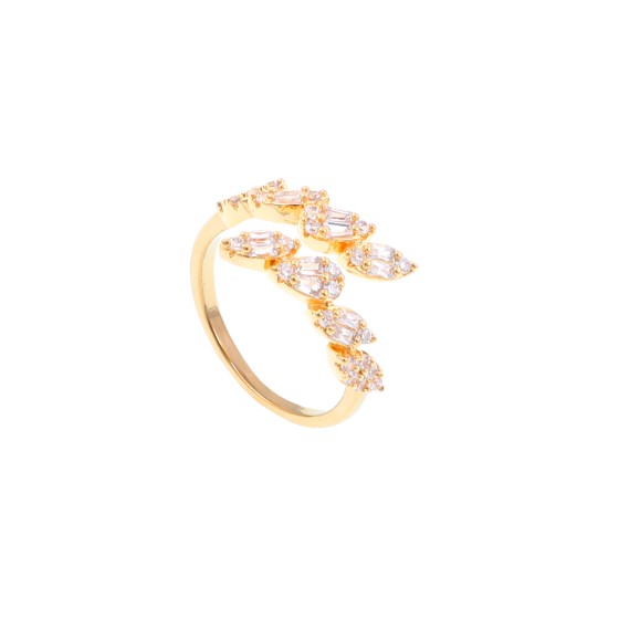 Big set gold-plated studded with zircon stones