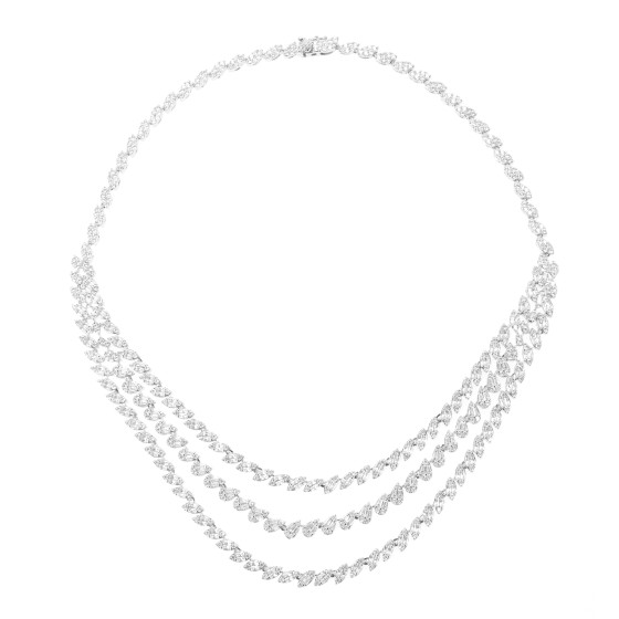 Big set gold-plated studded with zircon stones