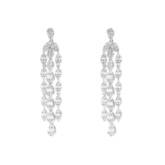 Big set gold-plated studded with zircon stones