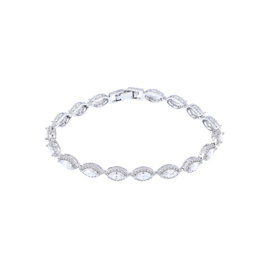 Bracelet Delicate gold plated studded with zircon and cubic zirconia s