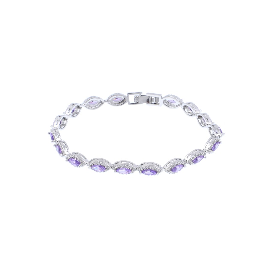 Bracelet Delicate gold plated studded with zircon and cubic zirconia s