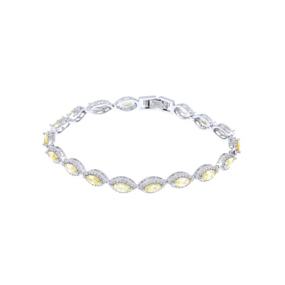 Bracelet Delicate gold plated studded with zircon and cubic zirconia s