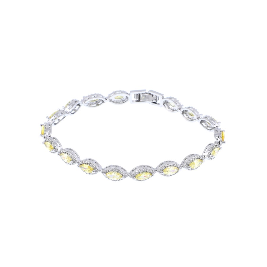 Bracelet Delicate gold plated studded with zircon and cubic zirconia s