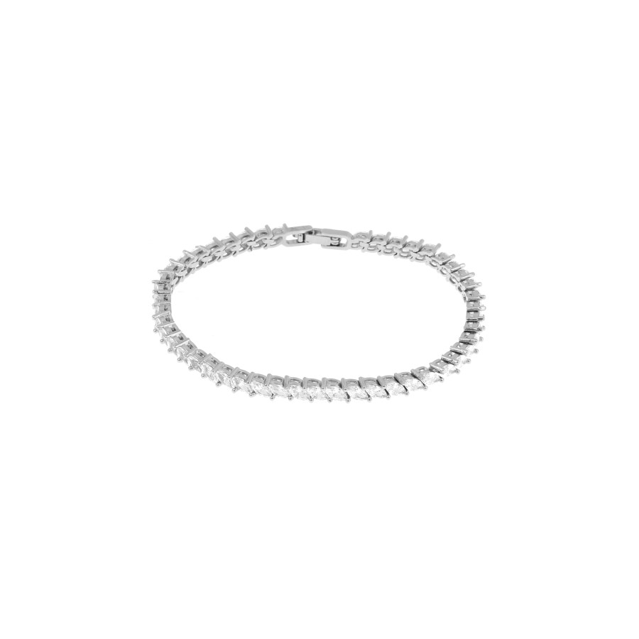 Bracelet Delicate gold plated studded with zircon stones