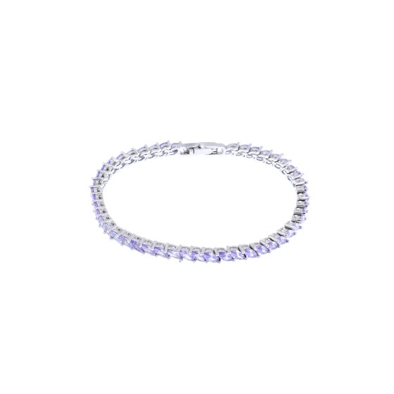 Bracelet Delicate gold plated studded with zircon stones