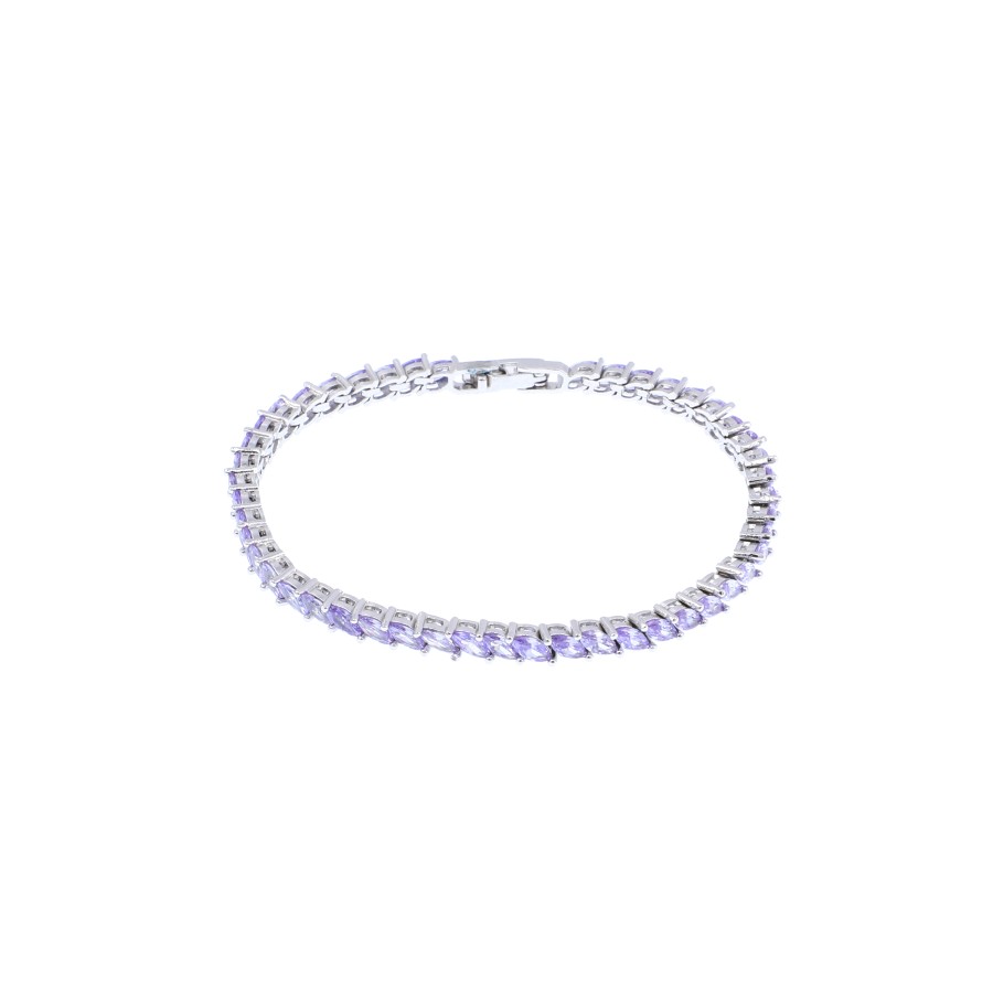 Bracelet Delicate gold plated studded with zircon stones