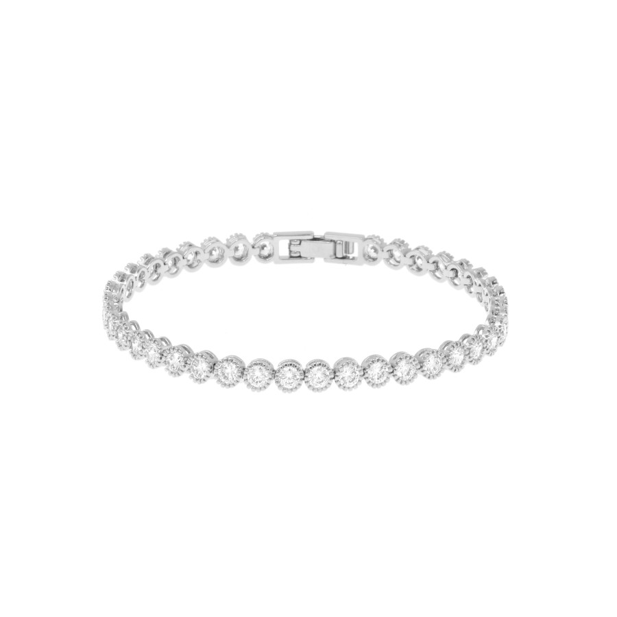 Bracelet Delicate gold-plated studded with zircon stones