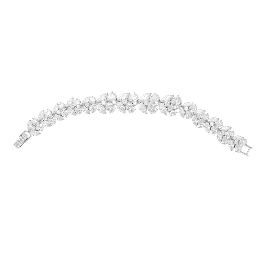 Bracelet Delicate gold plated studded with zircon and cubic zirconia s