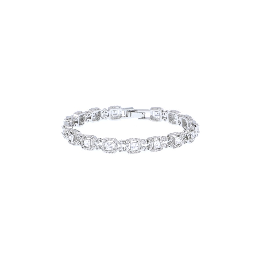 Bracelet Delicate gold plated studded with zircon and cubic zirconia s