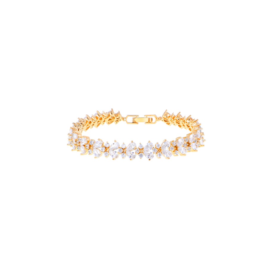 bracelet Delicate gold-plated studded with zircon stones