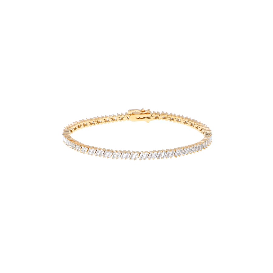 bracelet Delicate gold-plated studded with zircon stones