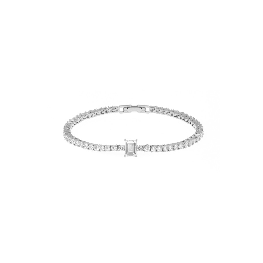 Bracelet Delicate gold-plated studded with zircon stones