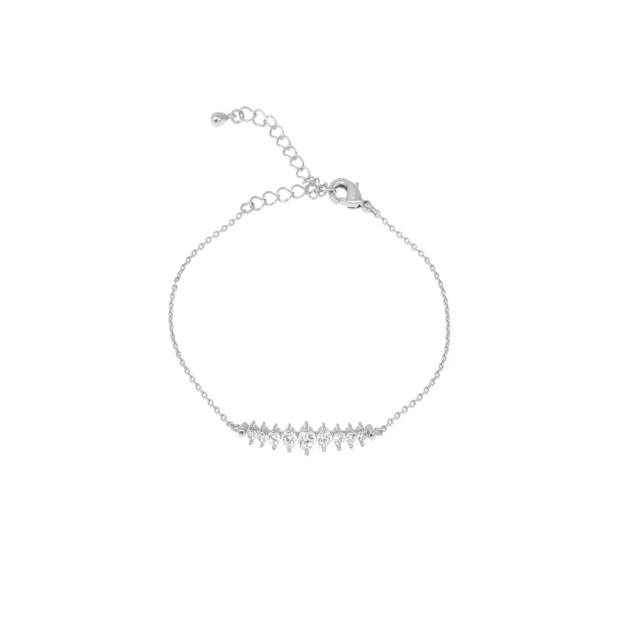 Bracelet Delicate gold-plated studded with zircon stones