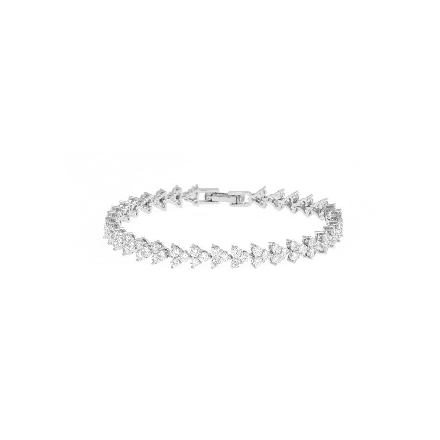 bracelet Delicate gold-plated studded with zircon stones