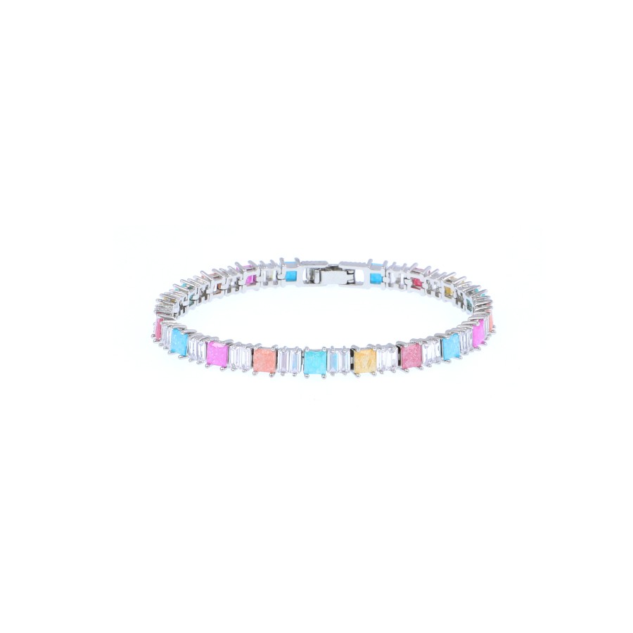 bracelet Delicate gold plated set with cubic zirconia stones