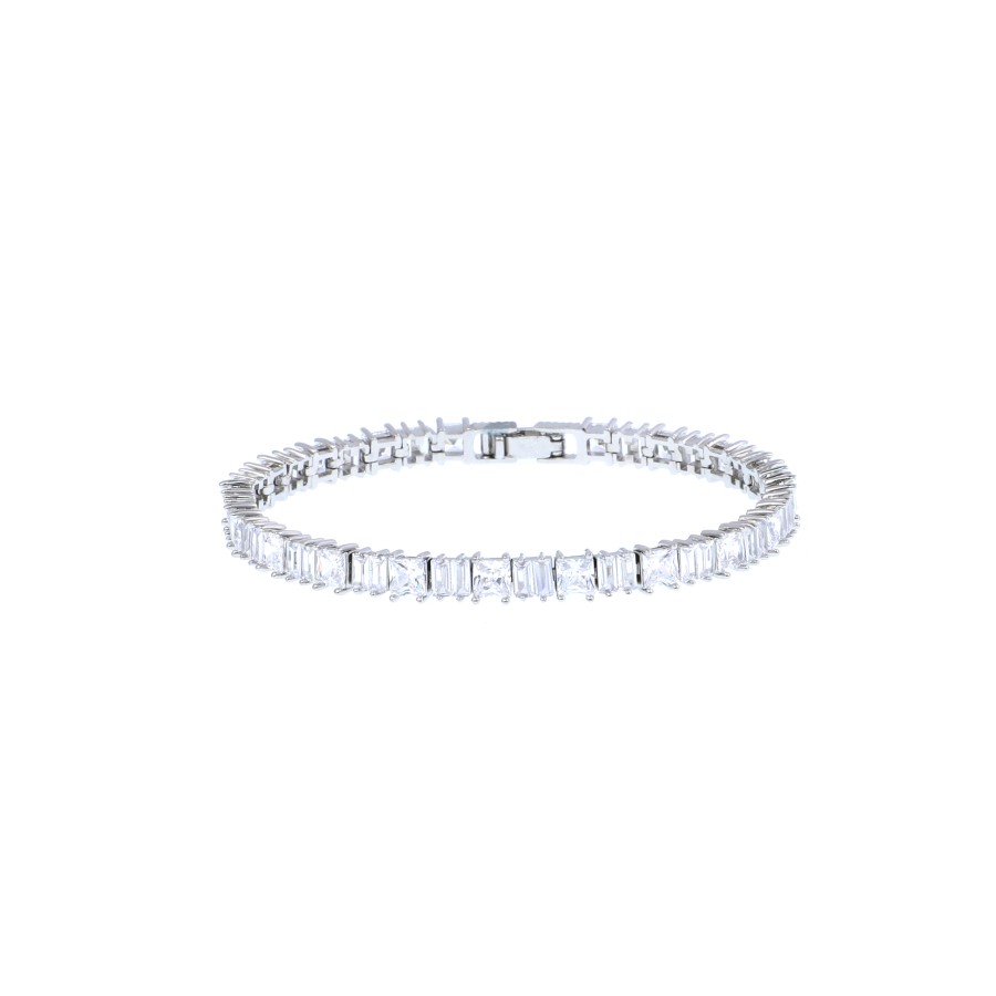 bracelet Delicate gold plated set with cubic zirconia stones