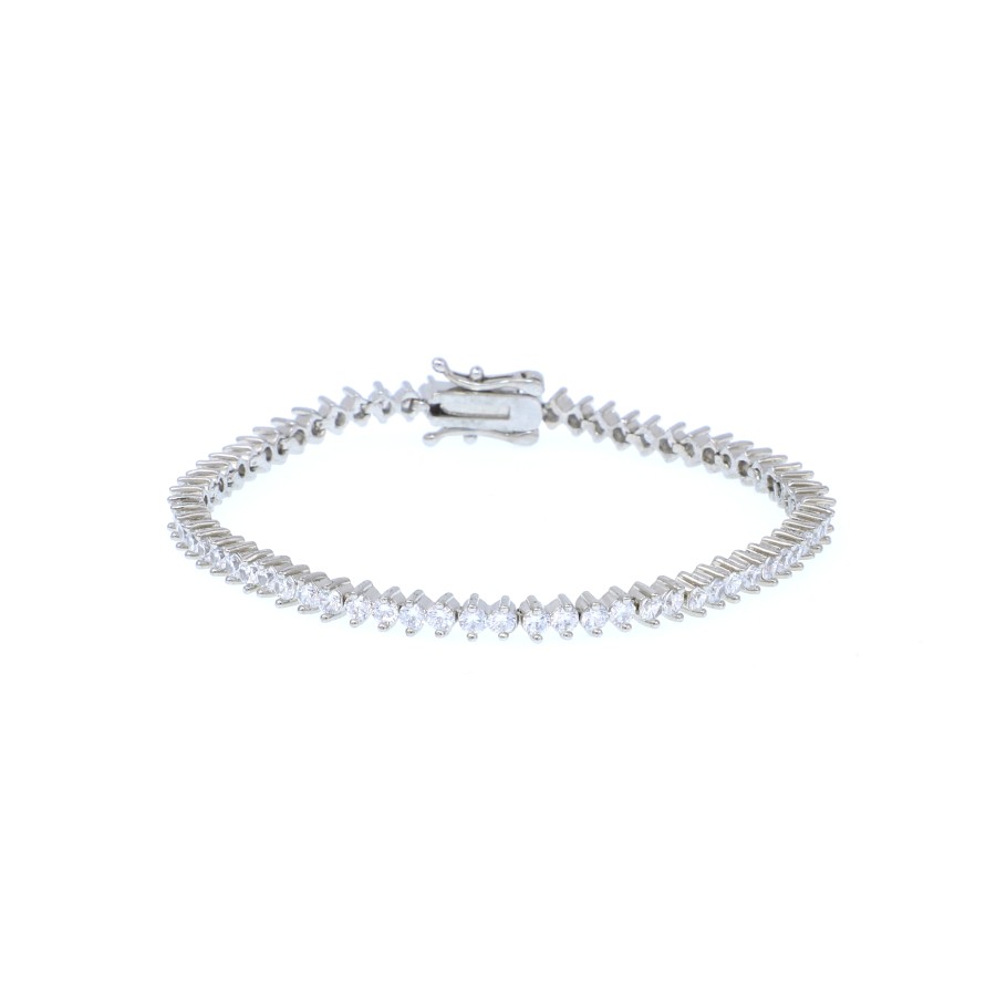 Bracelet Delicate gold-plated studded with zircon stones