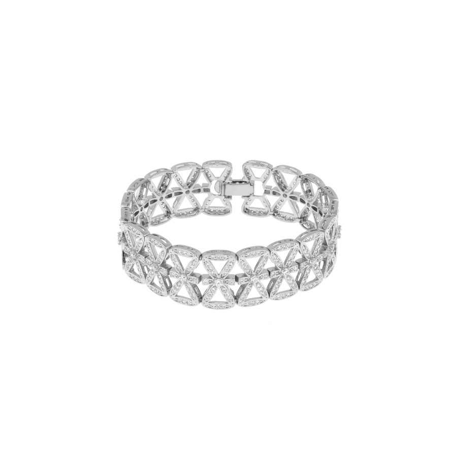 Bracelet Delicate gold-plated studded with zircon stones