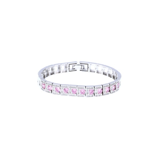 Bracelet Delicate gold-plated studded with colorful zircon stones