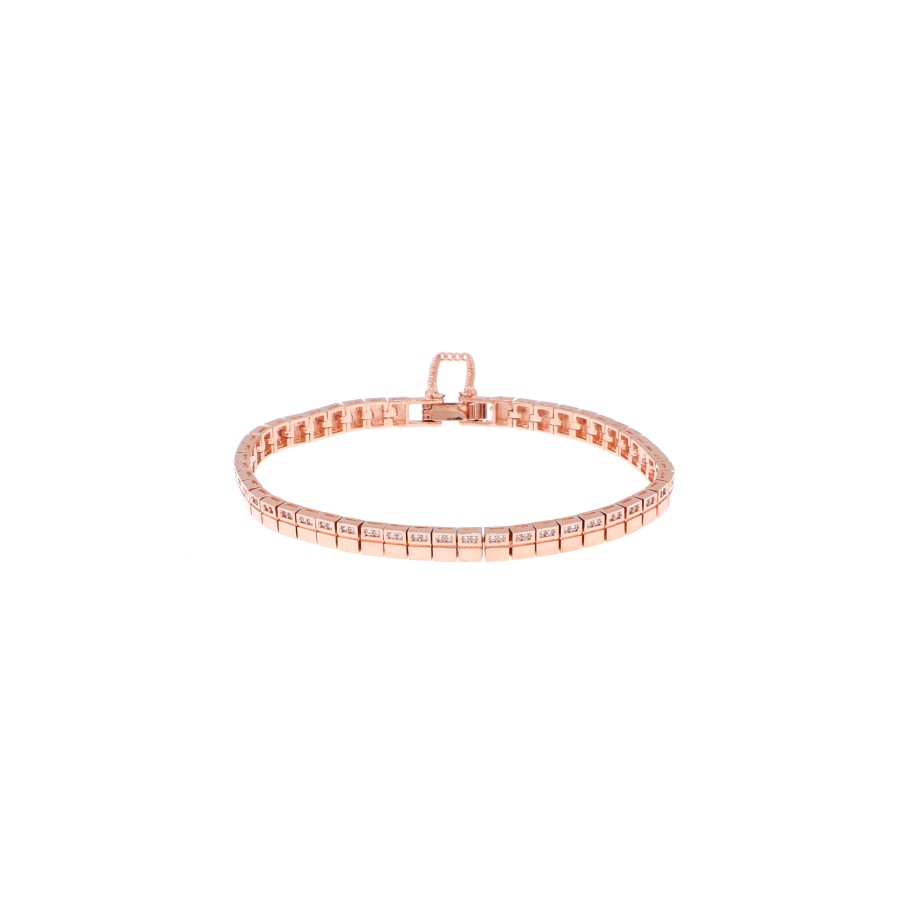 bracelet Delicate gold-plated studded with zircon stones