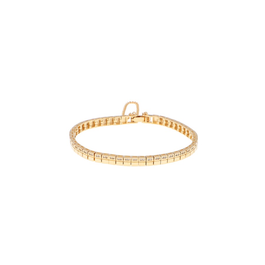 bracelet Delicate gold-plated studded with zircon stones