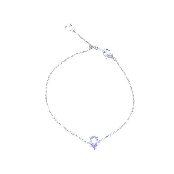 Bracelet Delicate gold-plated studded with cubic zirconia stones