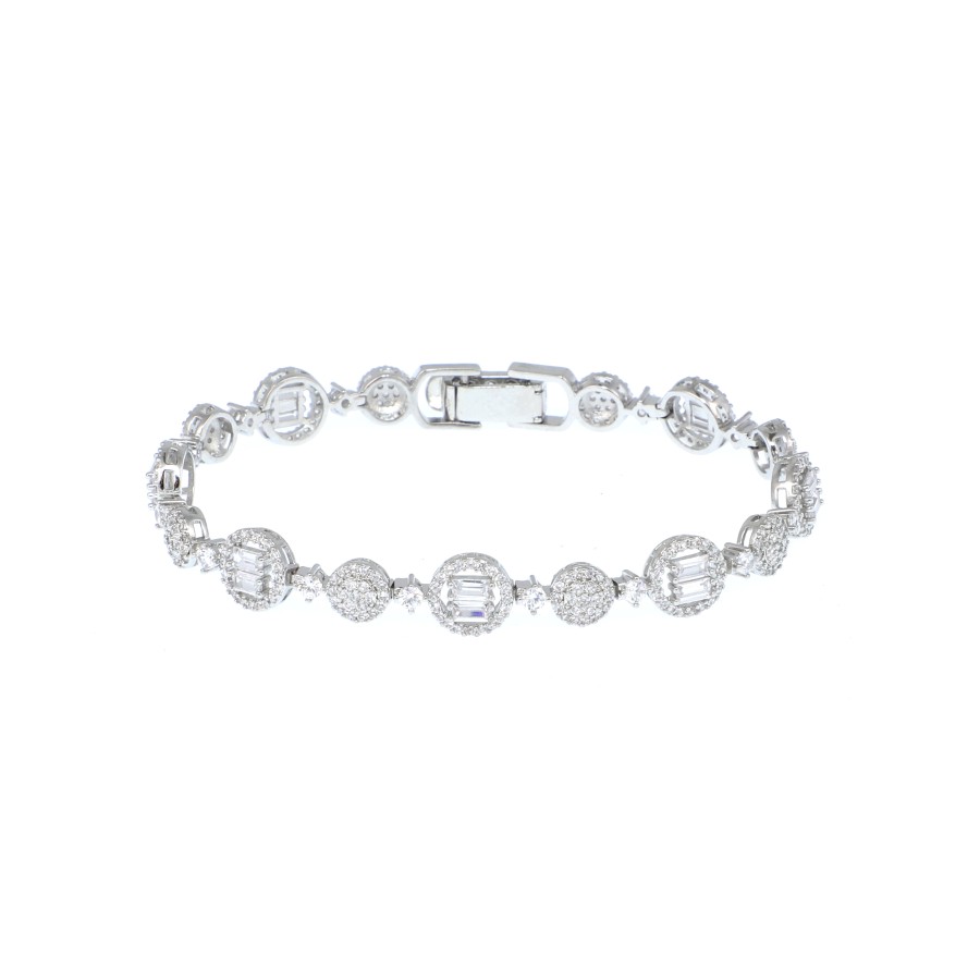 Bracelet Delicate gold-plated studded with zircon and cubic stones