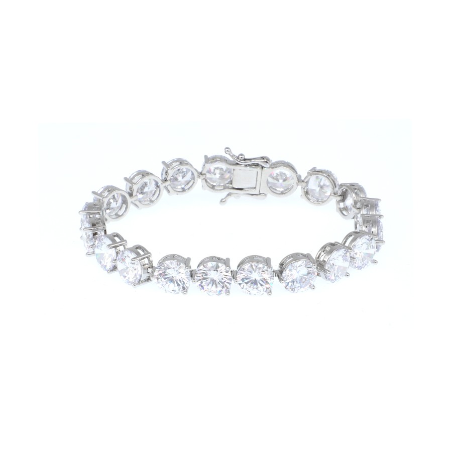 Bracelet Delicate gold-plated studded with zircon and cubic stones