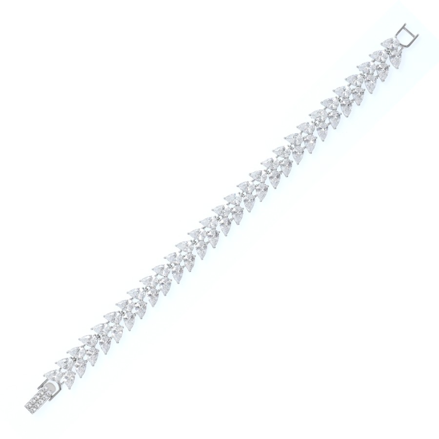 Bracelet Delicate gold-plated studded with zircon stones