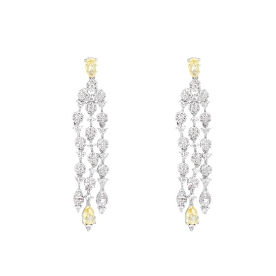big set, silver, studded with zircon stones