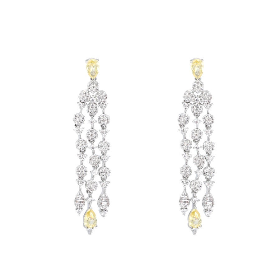 big set, silver, studded with zircon stones