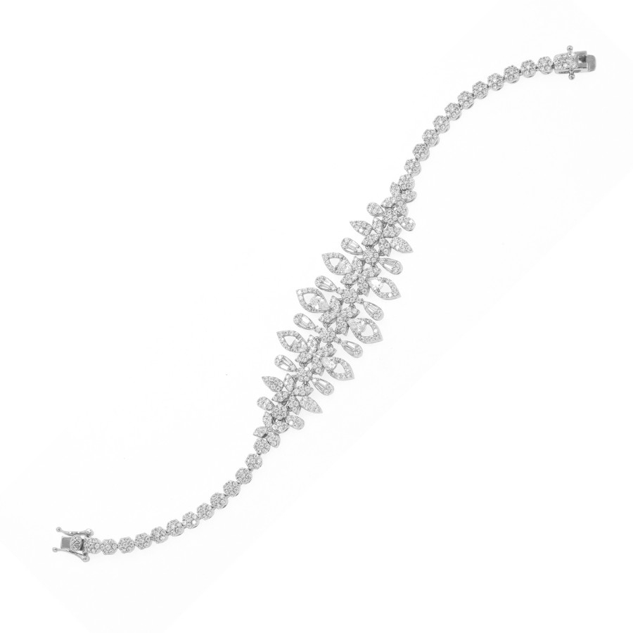 big set, silver, studded with zircon stones