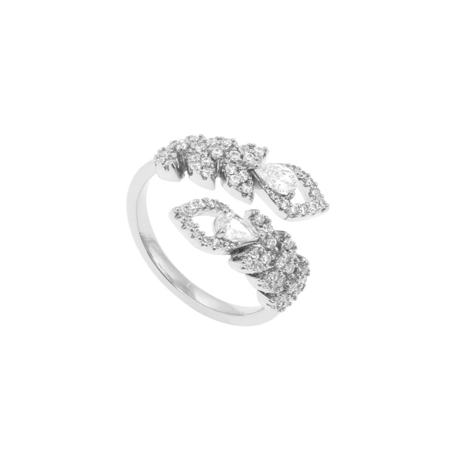 big set, silver, studded with zircon stones