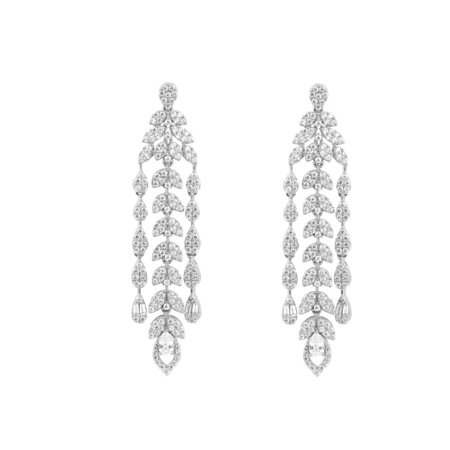 big set, silver, studded with zircon stones