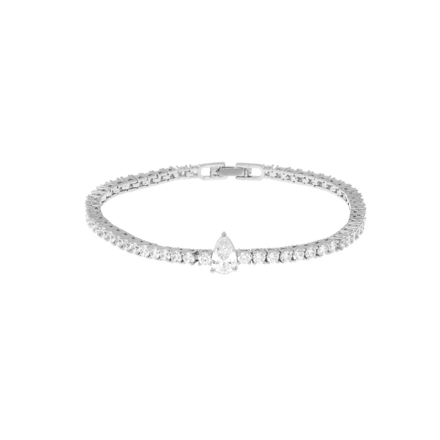 Bracelet Delicate gold-plated studded with zircon stones