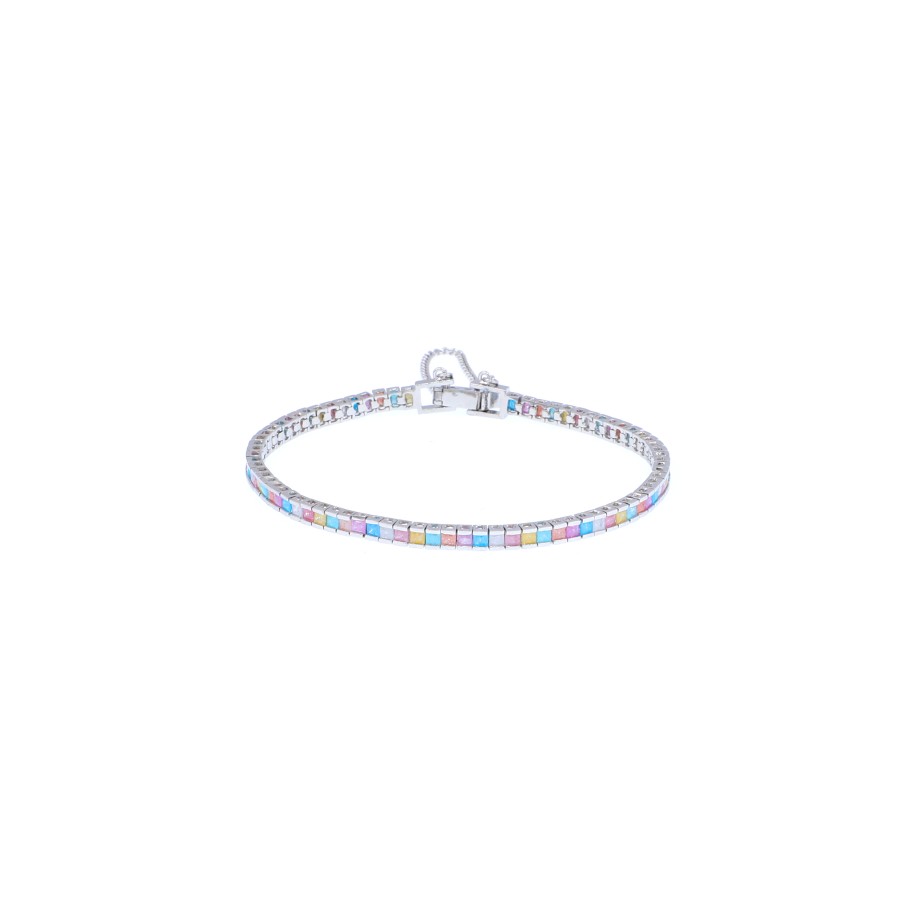 Bracelet Delicate gold plated studded with cubic zirconia stones