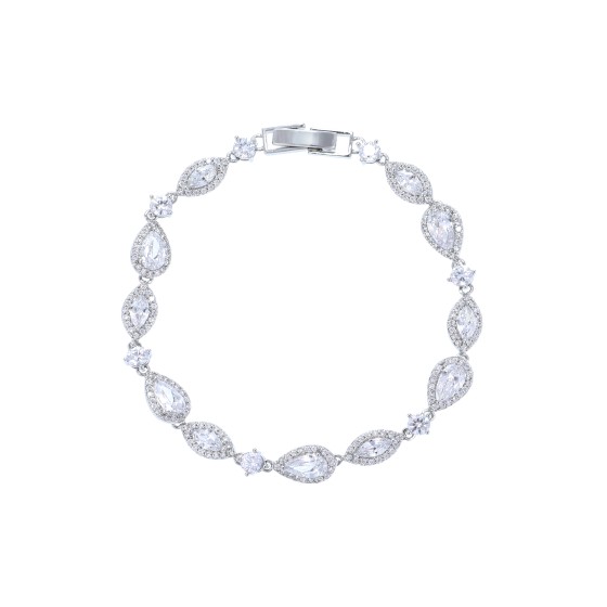 Bracelet Delicate gold plated studded with zirconia stones